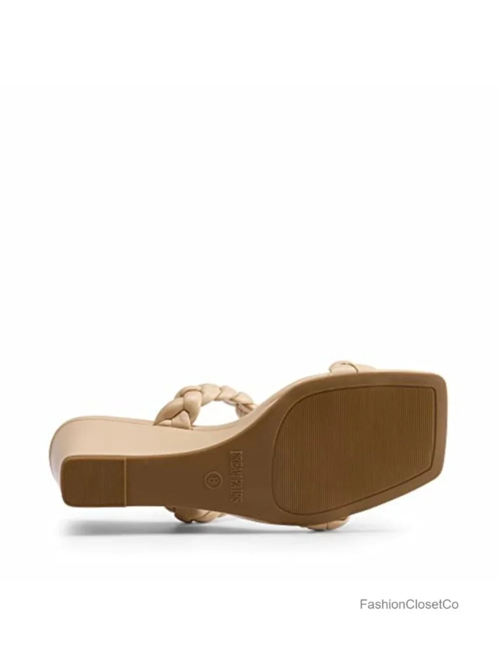 Soft PU Braided Straps Wedge Slide Sandals 2.4